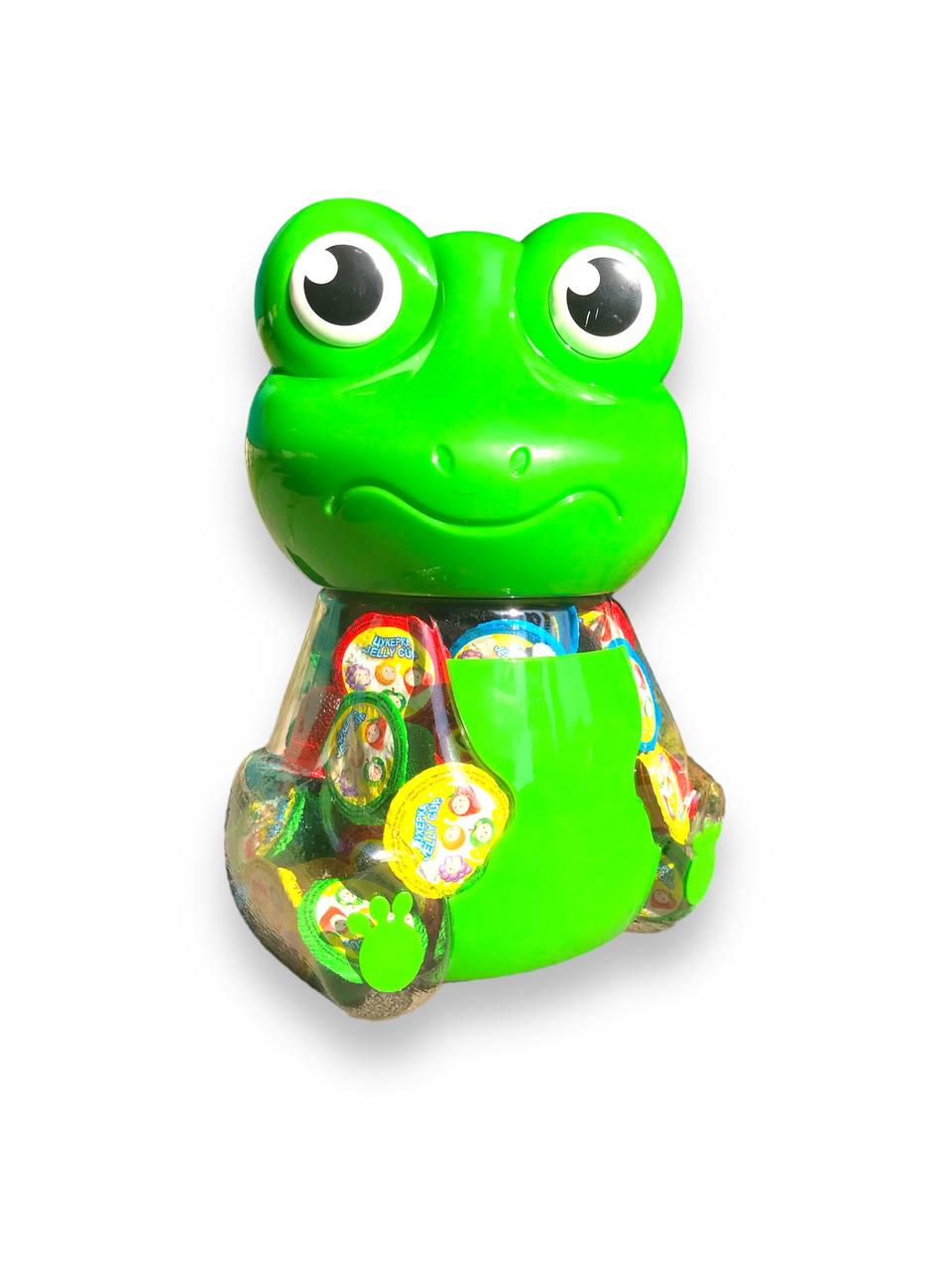 Желе фруктовое в банке-копилка Akbulak Fruit Jelly Зеленая жаба 100 шт. (00000005587)