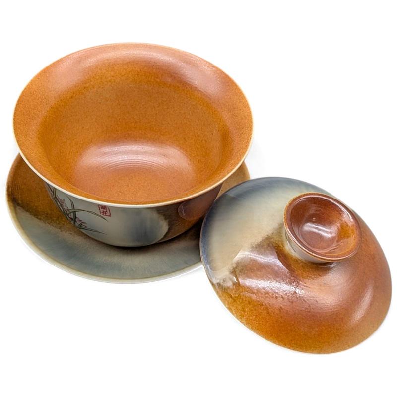 Заварочный чайник Гайвань Цветы Орхидеи 160 мл (10-3-0240) - фото 3