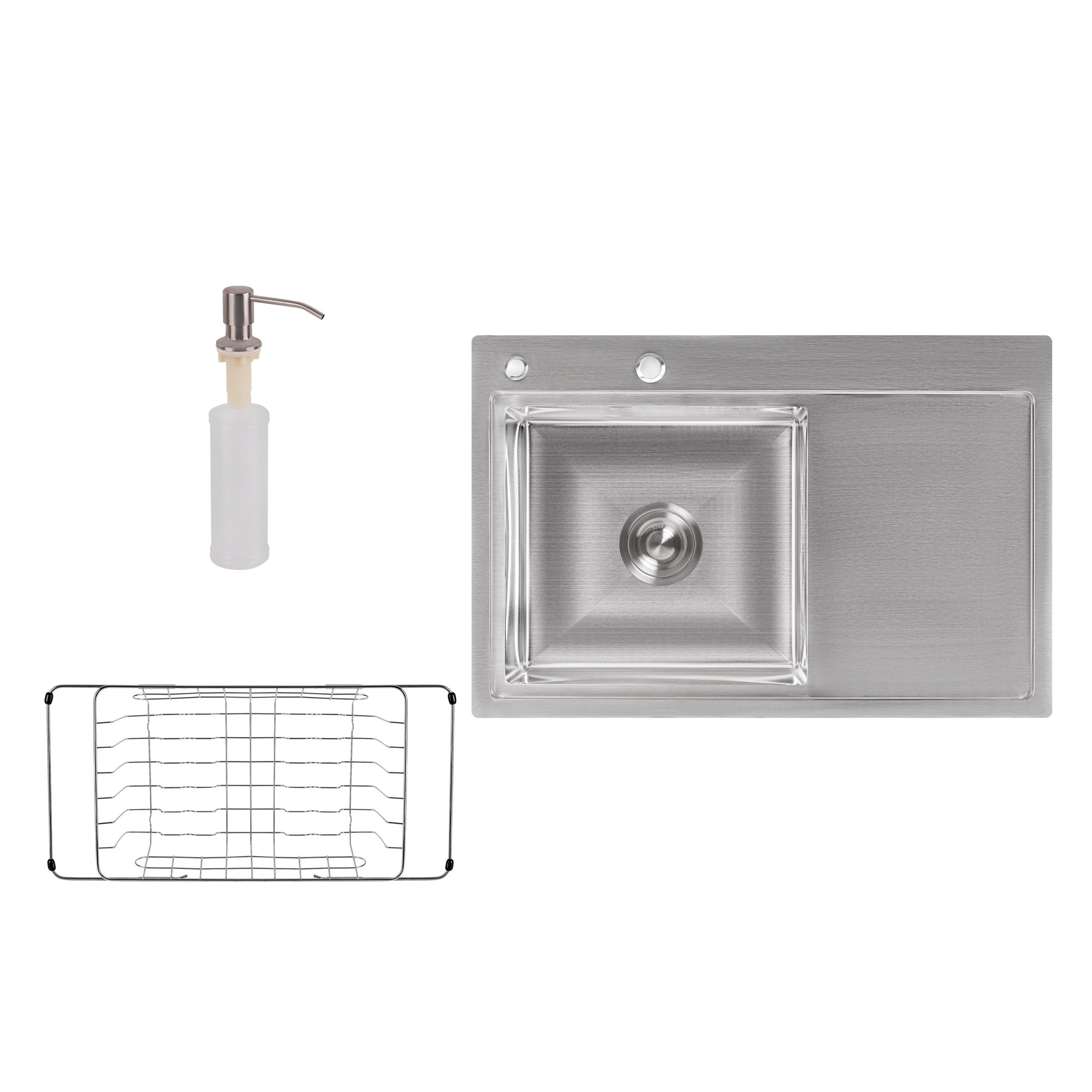 Мойка для кухни Lidz H7851L LIDZH7851LBRU3008 780x510 мм матовая 3 мм (102897)