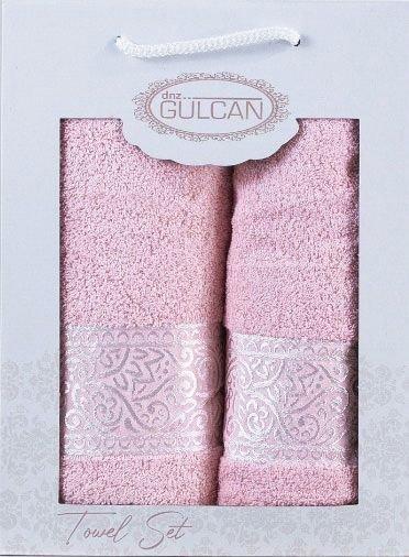Набор полотенец Gulcan Cotton Ornament 480 г/м2 2 шт. Светло-розовый (21613)
