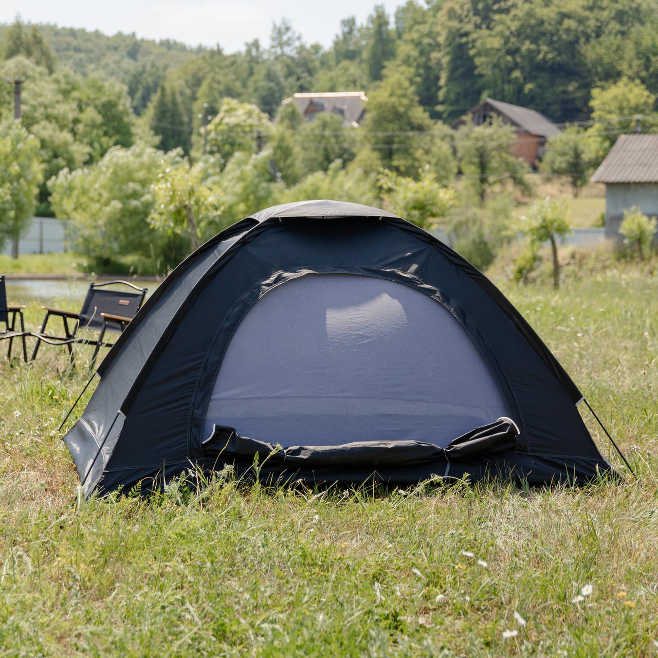 Палатка туристическая двухместная 200х150х120 см Черный (LU-025B) - фото 3 Палатка туристическая двухместная 200х150х120 см Черный (LU-025B) - фото 3