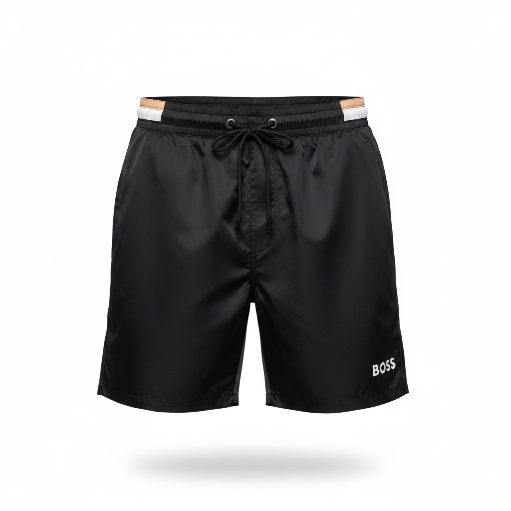 Шорты мужские для плавания BOSS Signature Stripe Swim Shorts М Черный (HB18001.1M)