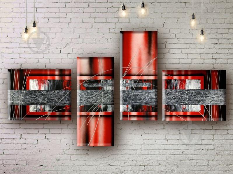 Модульная картина акрилом абстракция ArtStar MHM17_4_214 размер 70 х 130 см