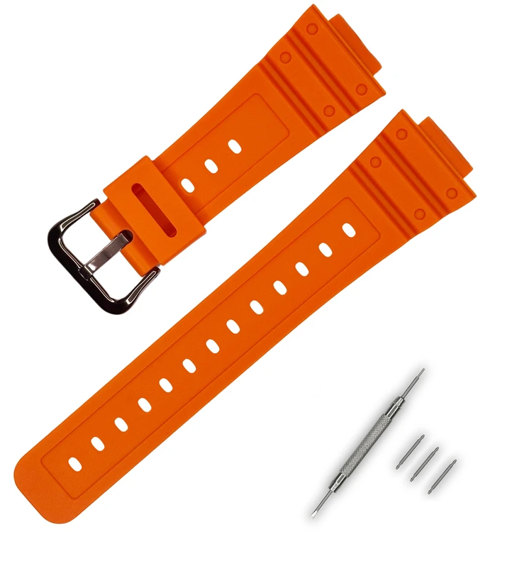Ремінець для Casio G-Shock DW-5600 B Orange BK (4103) Ремінець для Casio G-Shock DW-5600 B Orange BK (4103)
