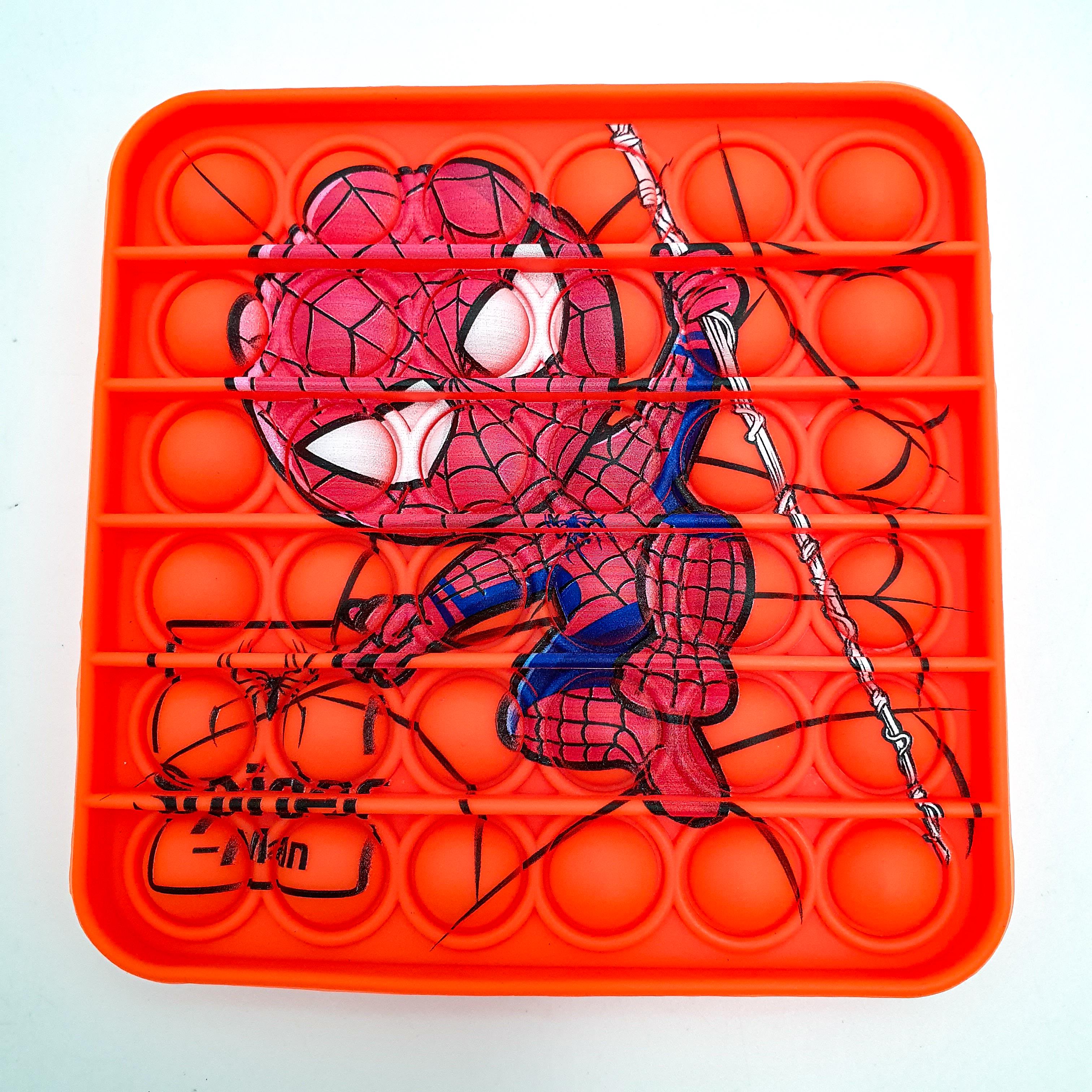 Игрушка-антистресс пупырка UKC Pop It Fidget Человек Паук Красный (29f511e6)