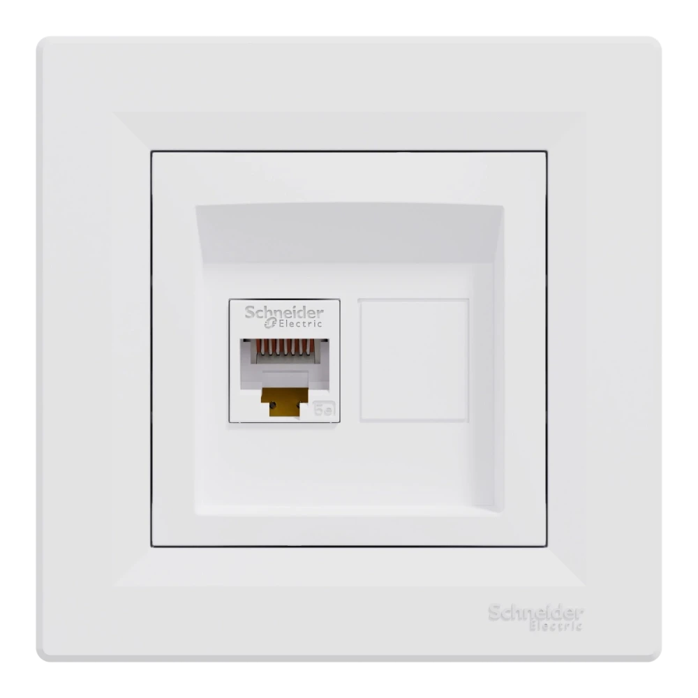 Розетка комп'ютерна одинарна Schneider Electric Asfora EPH4300121 RJ45 категорія 5е UTP (3036795766)