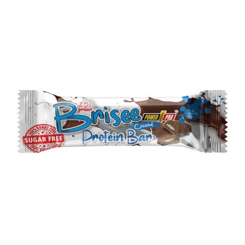 Протеиновый батончик 13 г білка без сахара Power Pro Brisee Protein Bar 25% 55 г Кокос