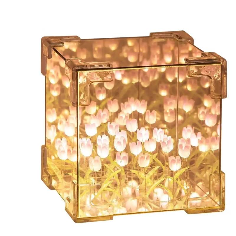 Ночник Бесконечные тюльпаны своими руками 12х12 см (2528377823)