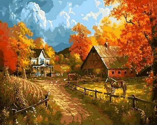 Картина по номерам Mariposa "Сельский пейзаж" 40x50 см (MR-Q1399)