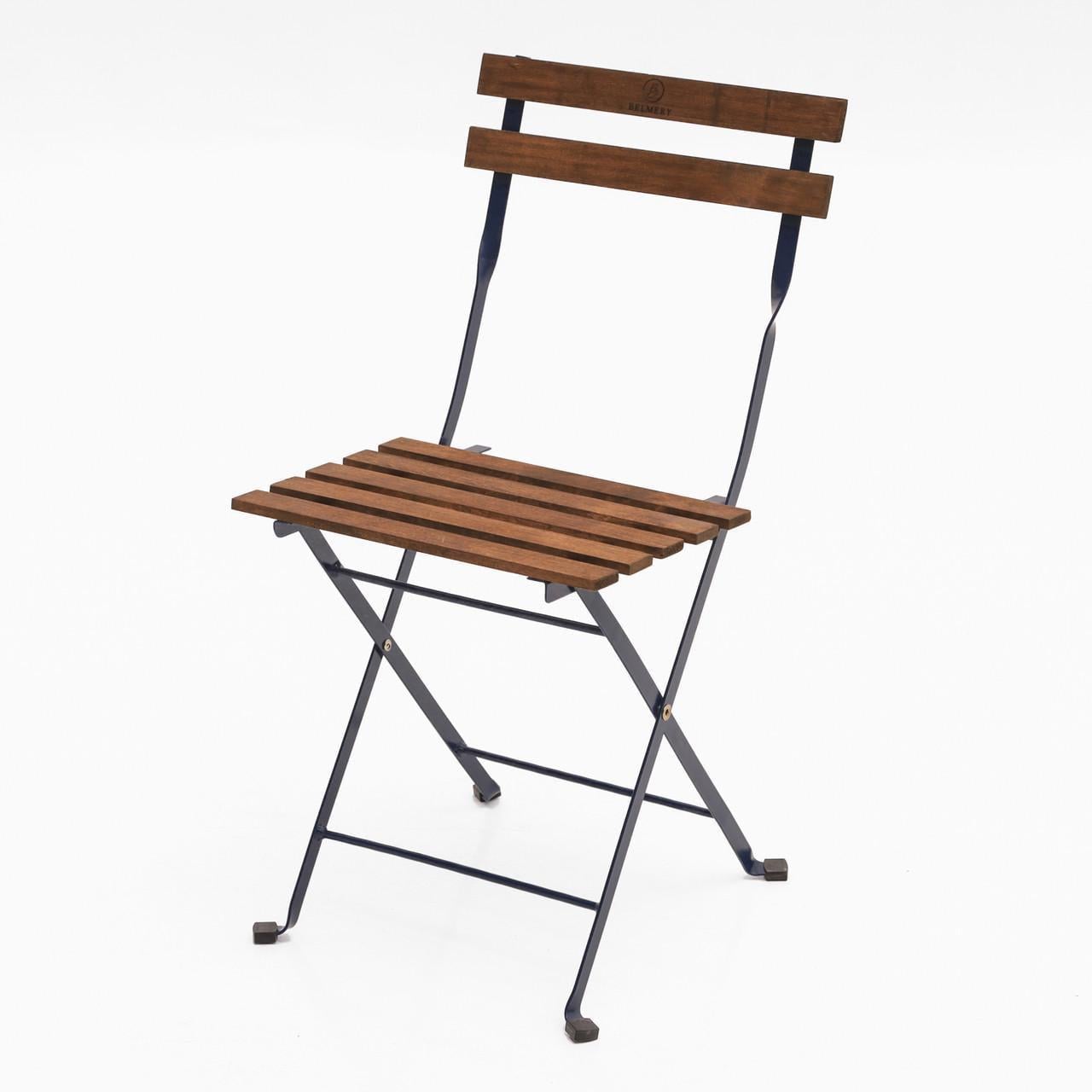 Стул раскладной Belmery 79×39 см Синий/Орех (32903165)