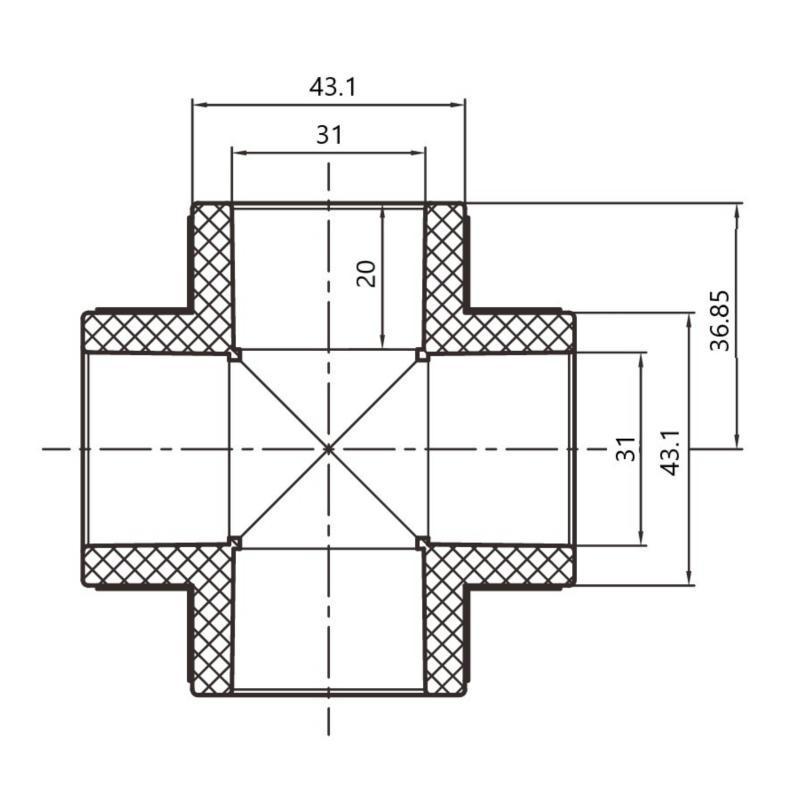 Крестовина Thermo Alliance PPR 32 мм (SD00051636) - фото 2