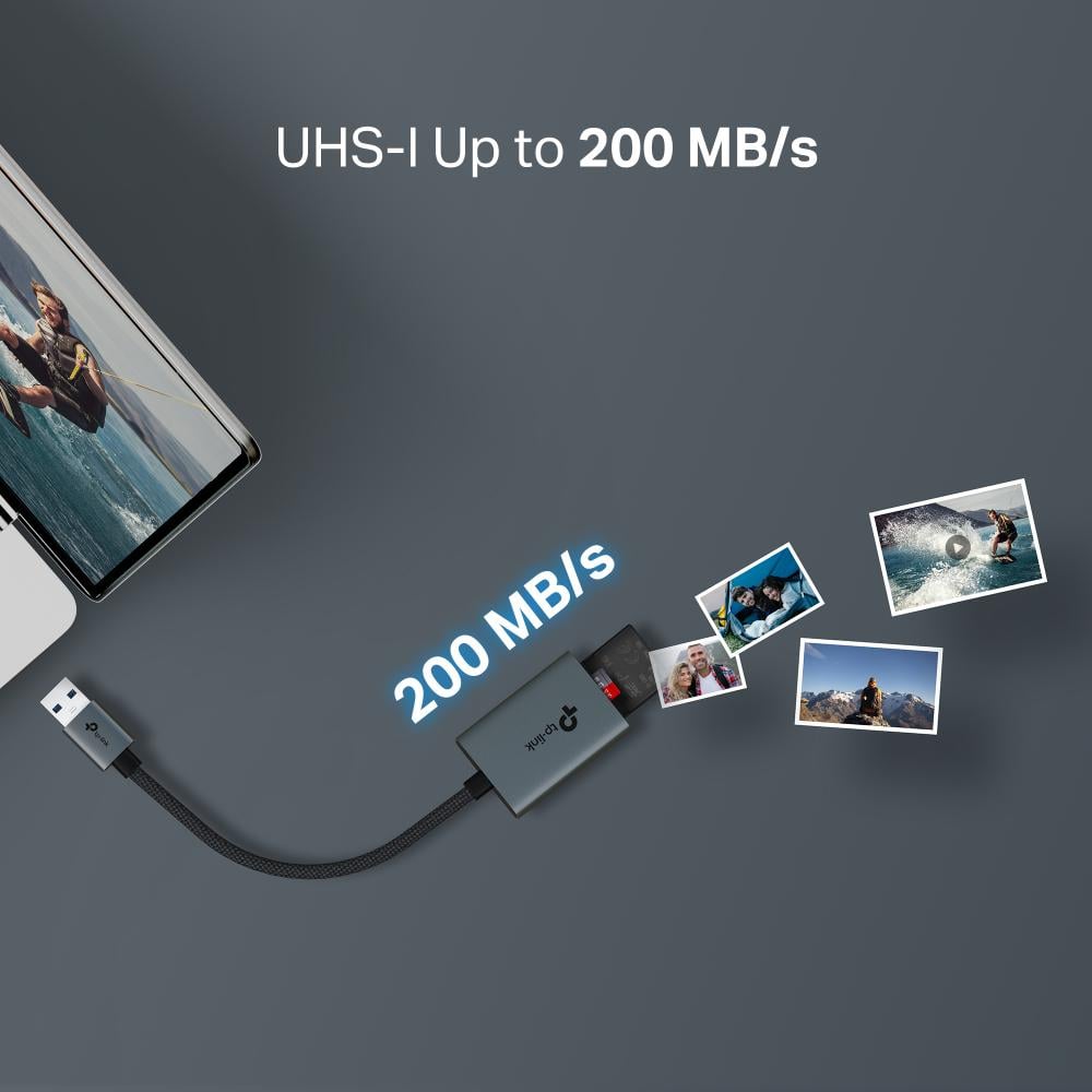 Кардидер TP-Link UA430 1xMicro-SD 1xSD до 2 Тб Grey (30651838) - фото 8