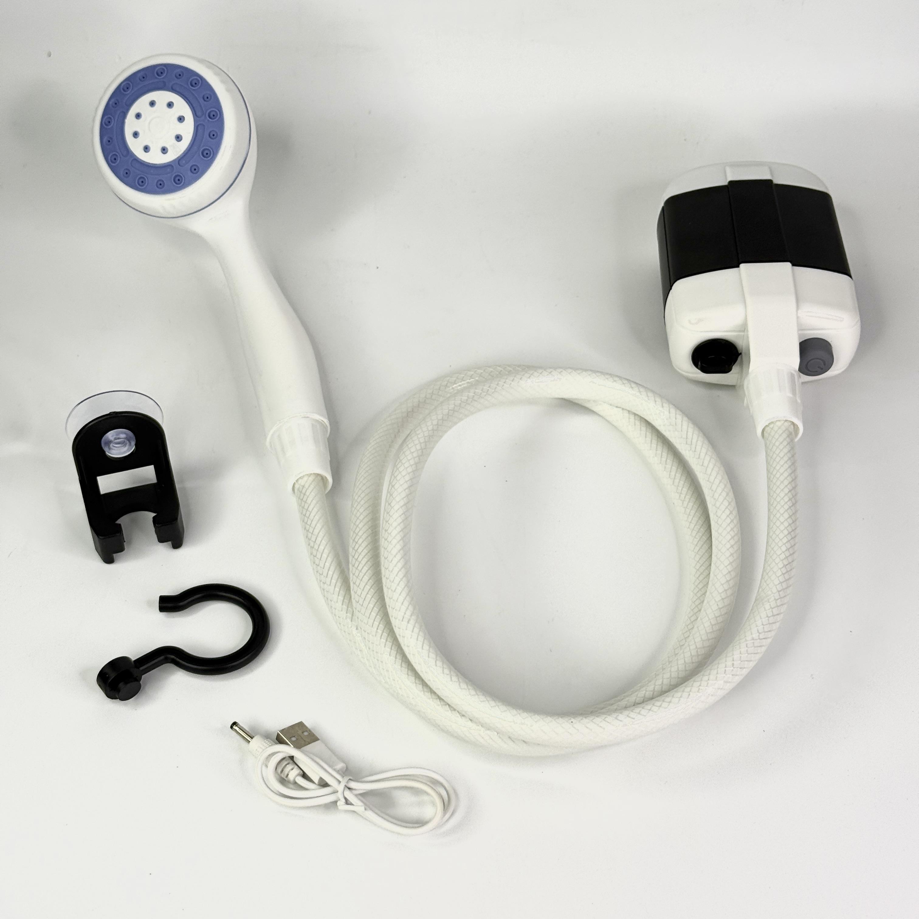 Душ портативний на акумуляторі USB з помпою Li-ion 2200 мАг пластиковий шланг (TR-280)