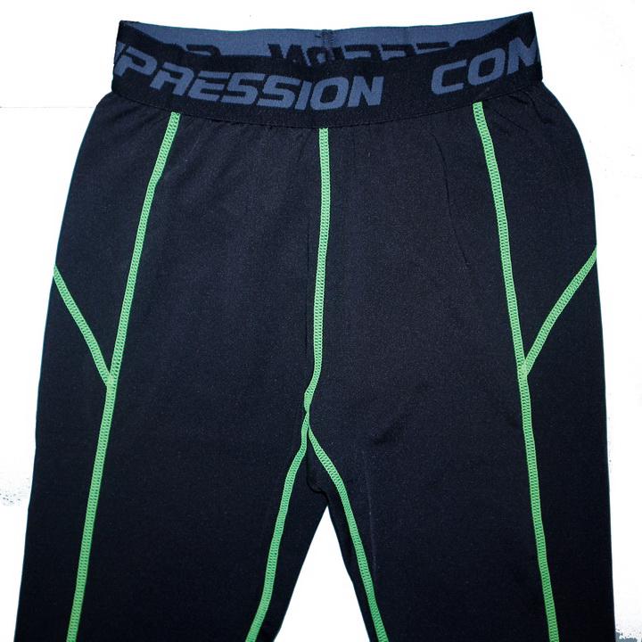 Дитяча термобілизна для футболу FENTA Thermal Underwear Winter 115-125 см Black/Green (3338) - фото 6