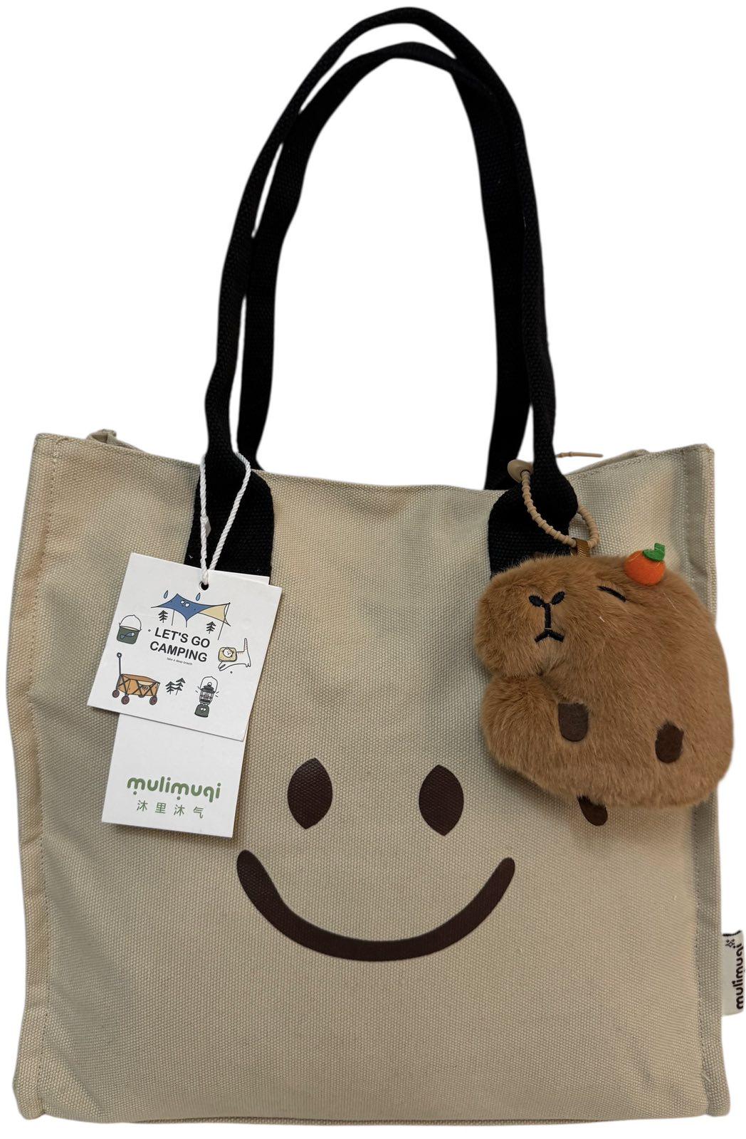 Шопер жіночий на підкладці та на блискавці Бежевий (2266B)