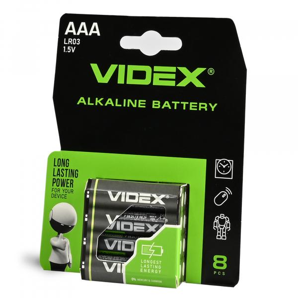 Батарейка лужна Videx LR03/AAA 8 шт.
