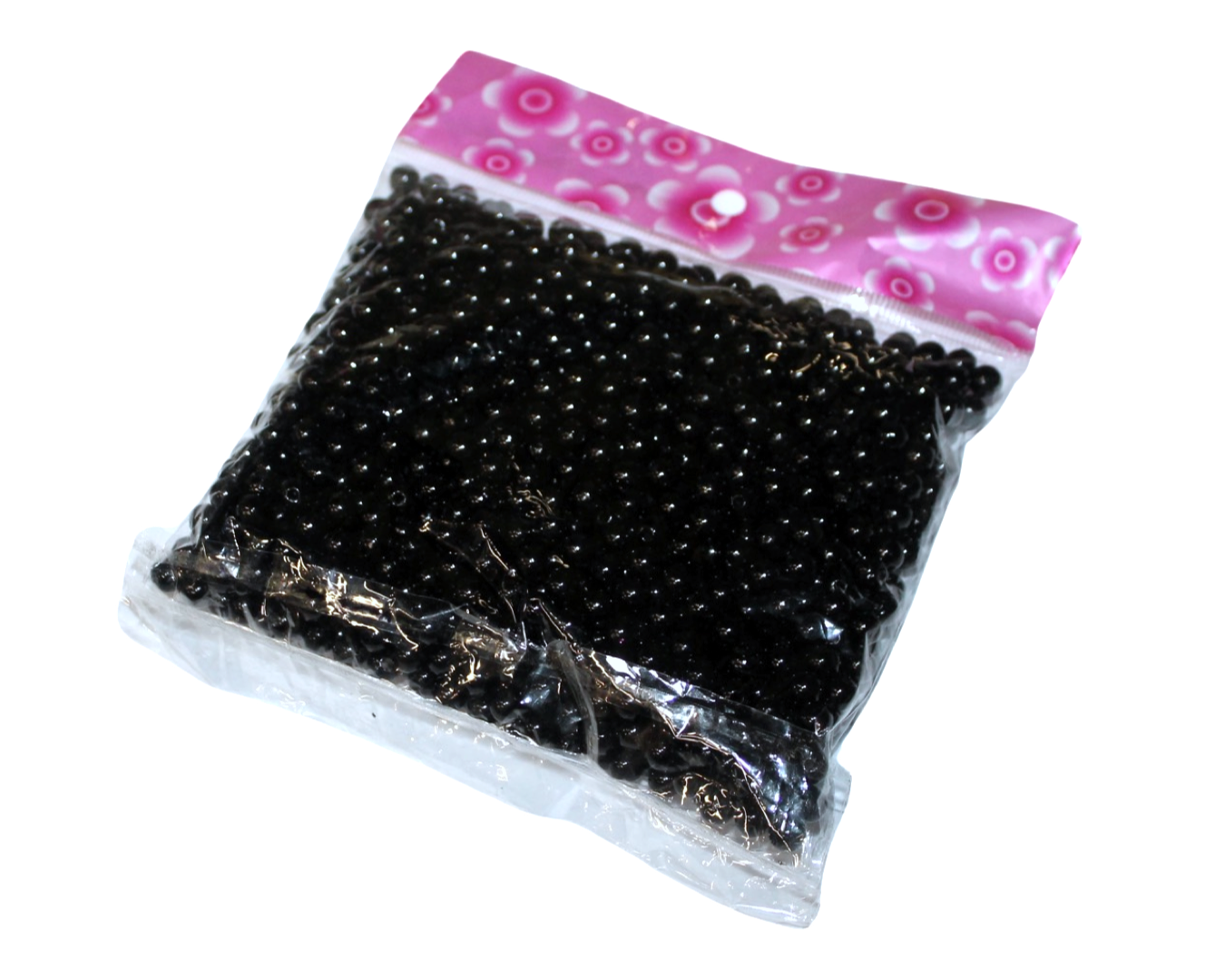 Бусины пластмассовые 100 г 6 мм Черный