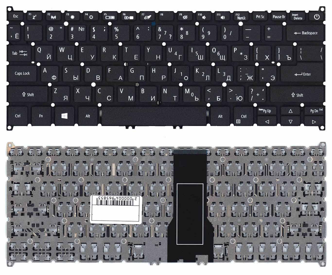 Клавиатура для ноутбука Acer Spin 5 SP513-51 Black Клавиатура для ноутбука Acer Spin 5 SP513-51 Black