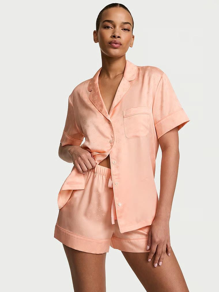 Пижама Victoria's Secret Signature Satin Short Pajama Set Pink Gin M Розовый (27303367) Пижама Victoria's Secret Signature Satin Short Pajama Set Pink Gin M Розовый (27303367)