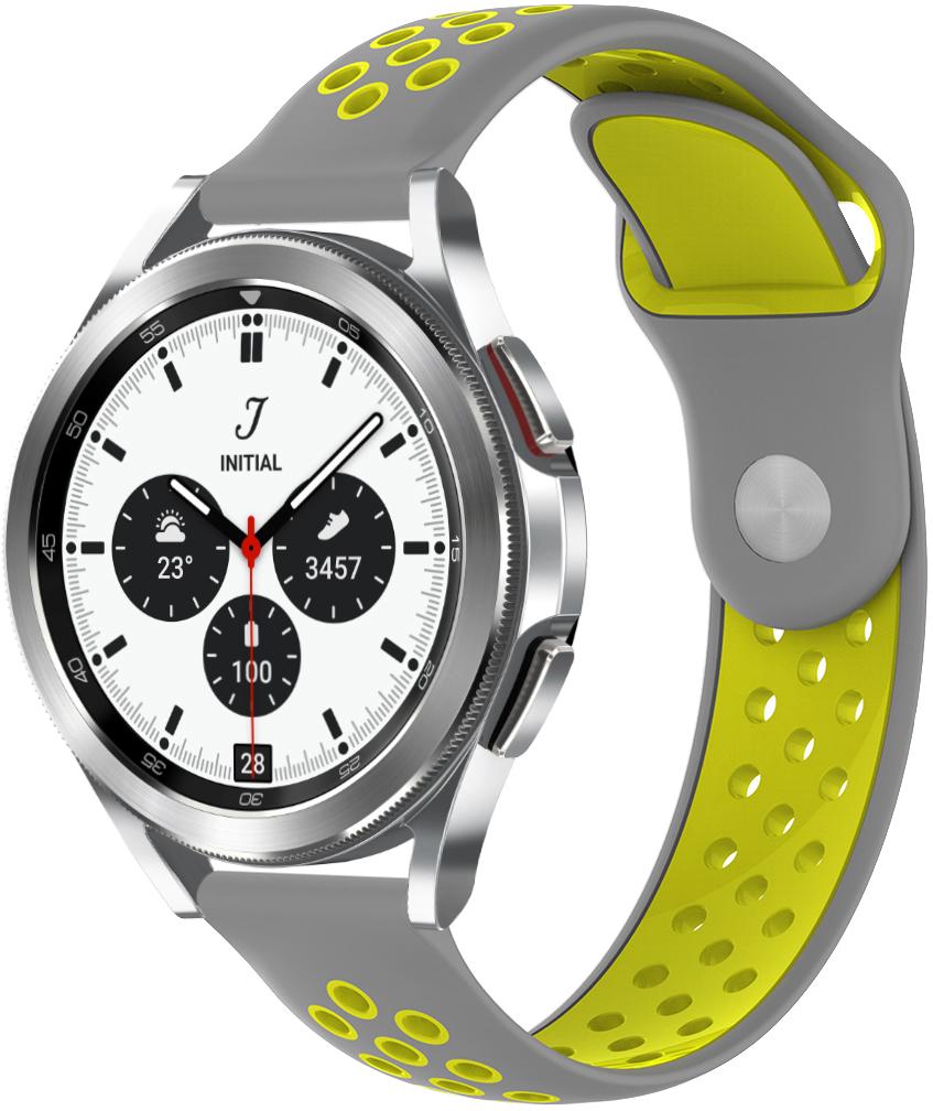 Ремешок Sport для Galaxy Watch 4 Classic 42 мм Gray/Yellow (23480-63)