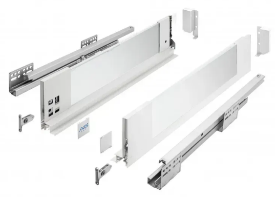 Выдвижная система GTV AxisPro l-450 мм средний H=116 со стеклянными боковинами Белый (PB-AXISPRO-GLASS-KPL450B1)