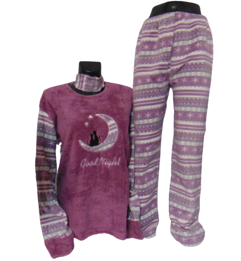 Пижама женская флис/махра Fenix 1864 M Сиреневый (1726336679)