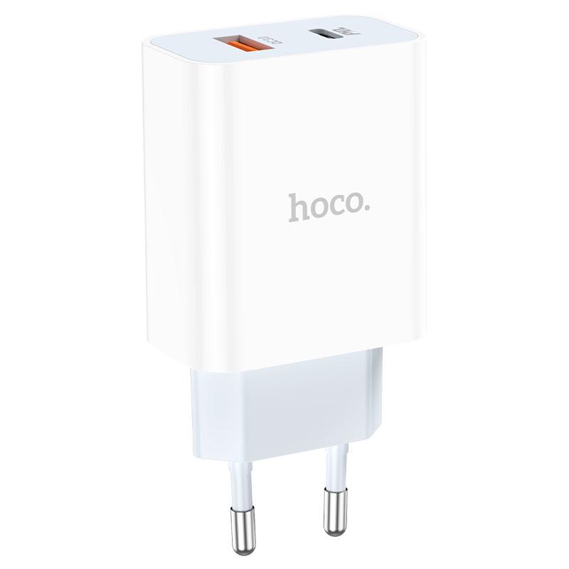Зарядний пристрій мережевий Hoco C97A PD20W+QC3.0 1USB/1Type-C/3A White (00000062807_1)