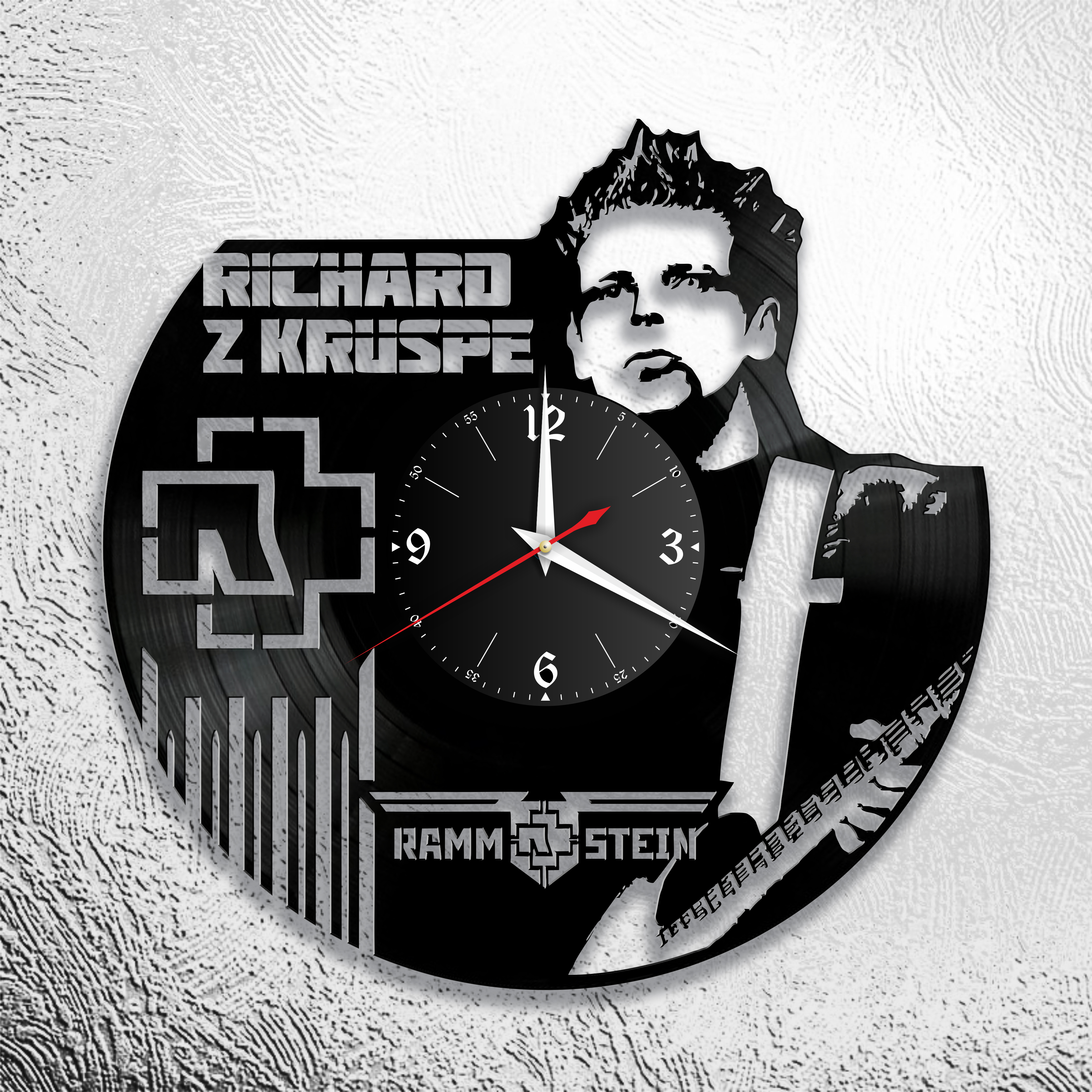 Часы настенные Rammstein 0695 из виниловой пластинки