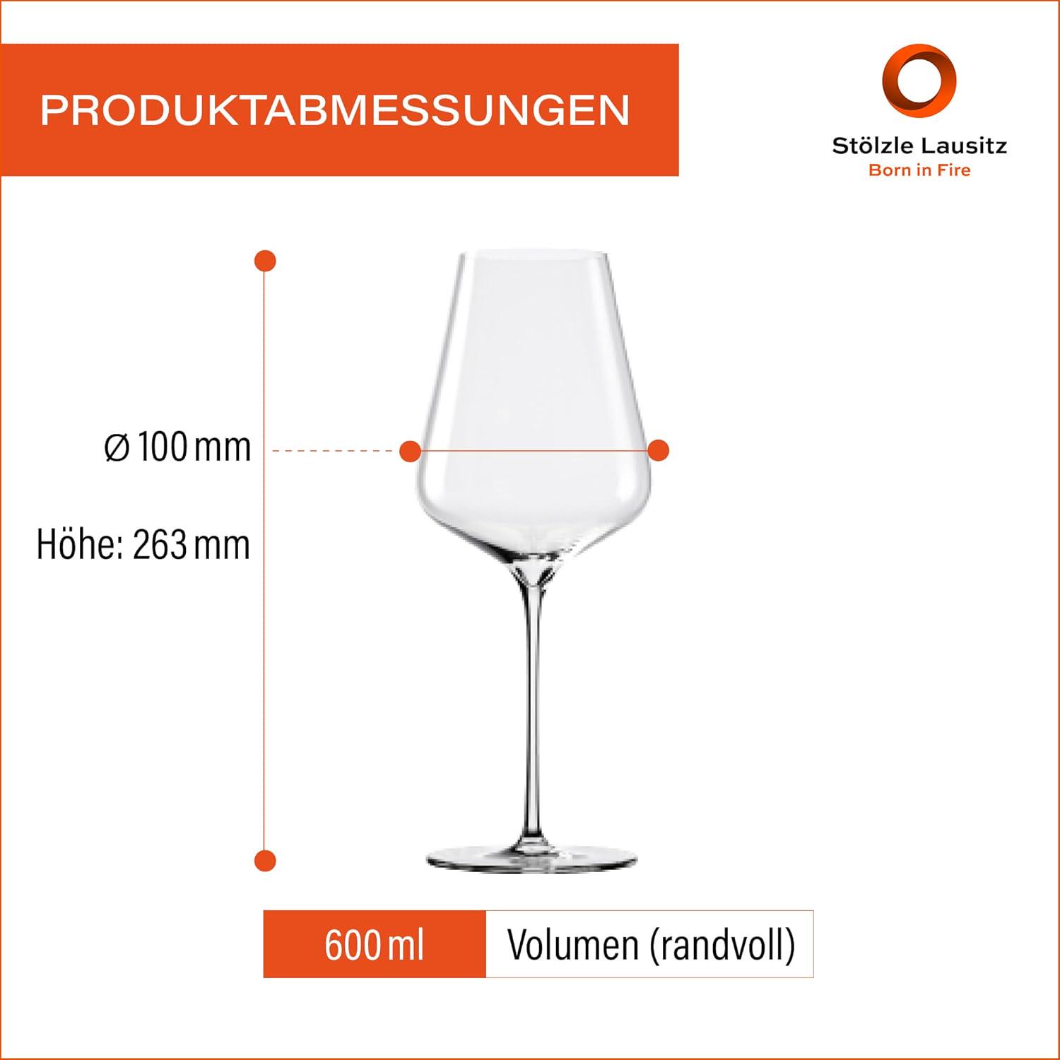 Набор бокалов для красного вина Stölzle Lausitz Bordeaux Q1 600 мл 6 шт. (4200035-1) - фото 5