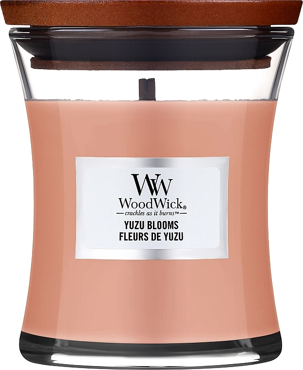 Свеча ароматическая Woodwick Mini Yuzu Blooms с нежными цветочными нотами 85 г (1790827464) - фото 1