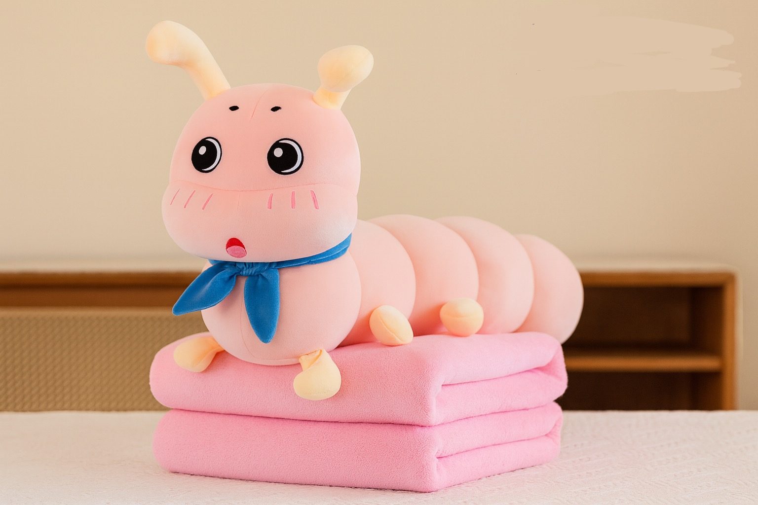 Игрушка-подушка с пледом Милая гусеница 3в1 Розовый (MH-7227pink) Игрушка-подушка с пледом Милая гусеница 3в1 Розовый (MH-7227pink)