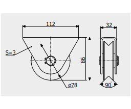 Кронштейн зовнішній Roll Grand Дельта оцинкований для відкатних і підвісних воріт вагою до 400 кг під куточок - фото 2
