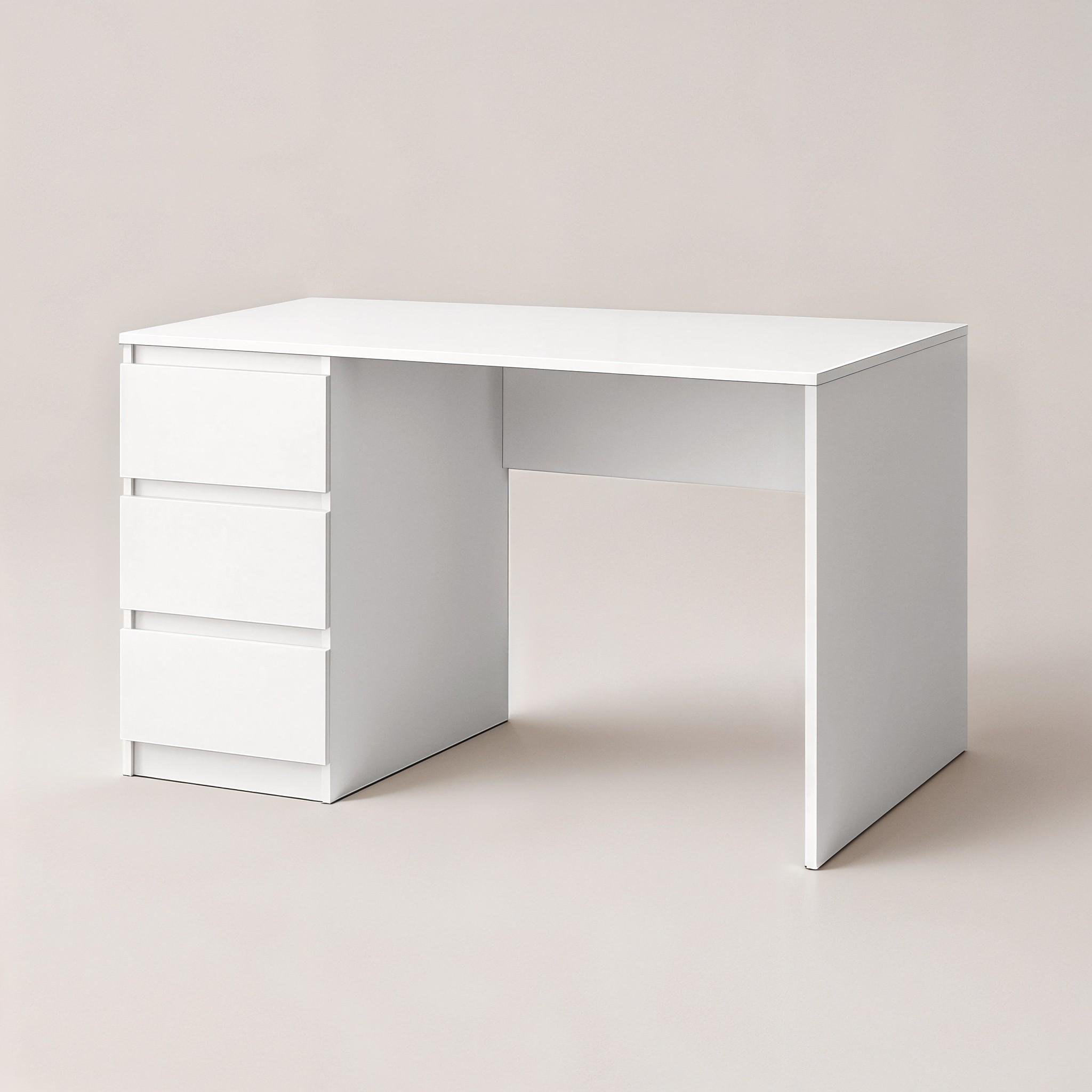 Письменный стол на 3 ящика без ручек FT-224 Left 1200x600x750 мм Белый - фото 2