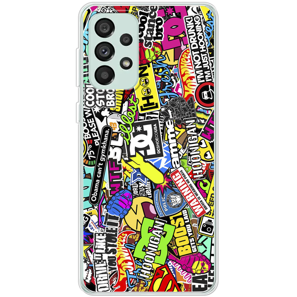 Чехол BoxFace Samsung Galaxy A73 5G (A736) Multicolored Inscriptions Прозрачный силикон (44139-up880-44139)