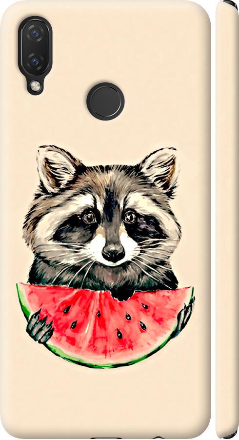 Чехол на Huawei Nova 3i Енотик с арбузом (4605m-1541-42517)