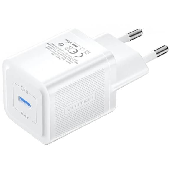 Зарядное устройство Vention 1xType-C 20W 3A PD3.0 White (FEPW0-EU)