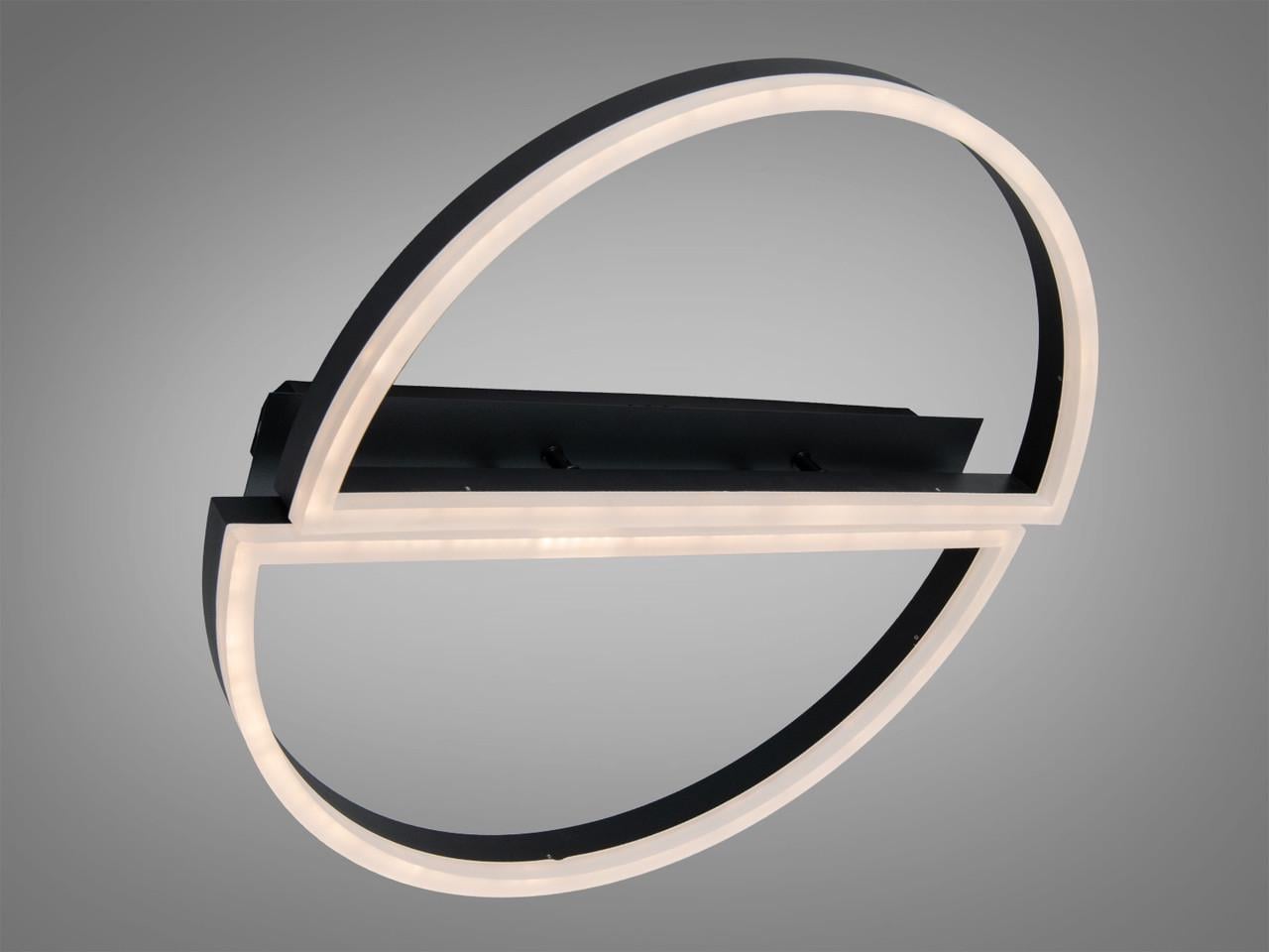 Люстра стельова для вітальні LED 2545BK 58W димер з пультом dimmer Чорний (2941179602)