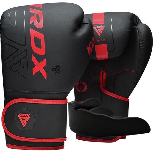 Боксерские перчатки RDX F6 с капой 6 ун. Matte Red (BGR-F6MR-6OZ)