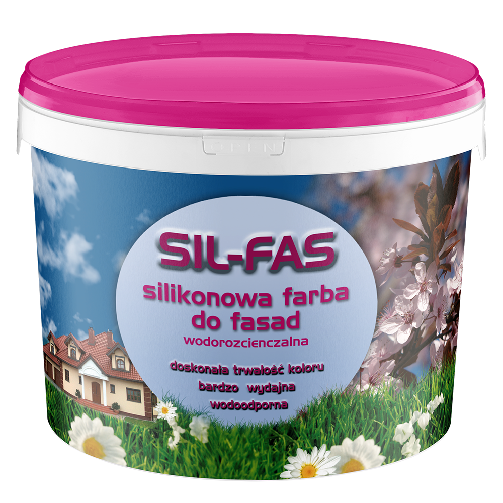 Краска силиконовая фасадная SIL-FAS 10 л RAL 9010 Белый (134)