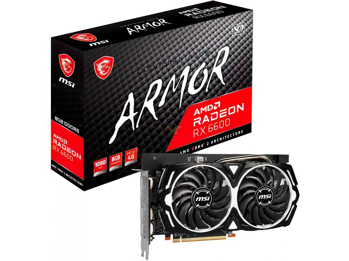 Відеокарта MSI Radeon RX 6600 ARMOR 8G (1597)