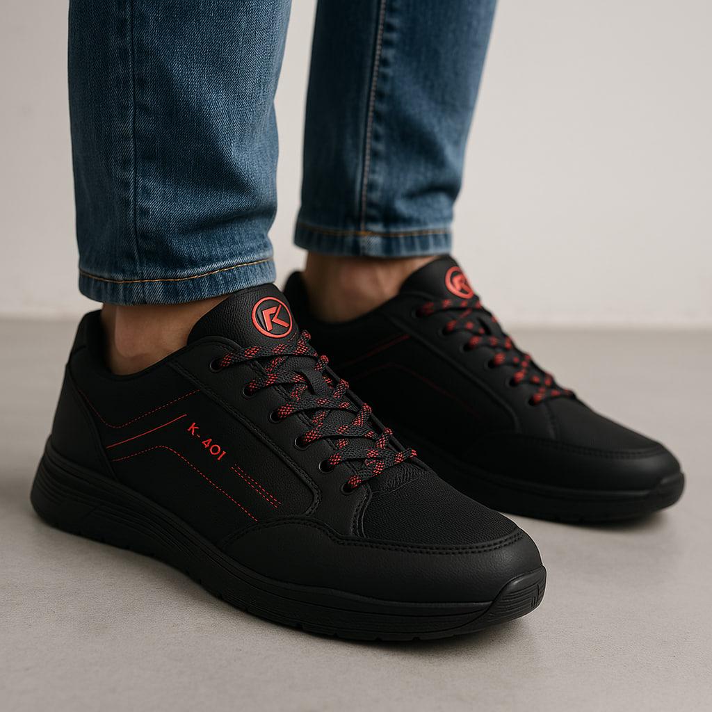 Кроссовки мужские текстильные Kindzer К-401 с прошитой подошвой р. 42 Черный (40142) - фото 2 Кроссовки мужские текстильные Kindzer К-401 с прошитой подошвой р. 42 Черный (40142) - фото 2