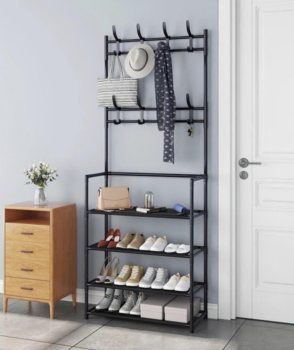 Стійка для одягу New Simple Floor Clothes Rack 60x29,5x151 см Чорний (7095930293)