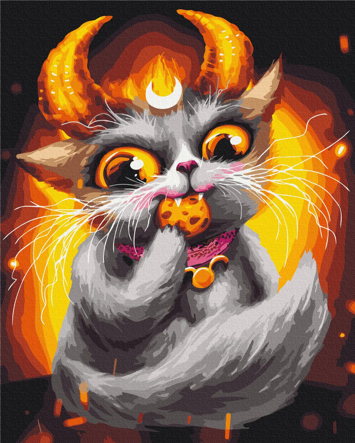 Картина по номерам Brushme Котик Телец 40x50 см (BS54080) Картина по номерам Brushme Котик Телец 40x50 см (BS54080)