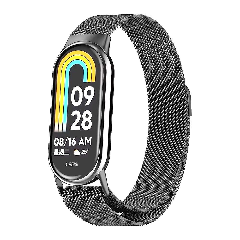 Ремешок для фитнес-браслета Xiaomi Mi Band 8/9 миланская петля Серый (2535807450)