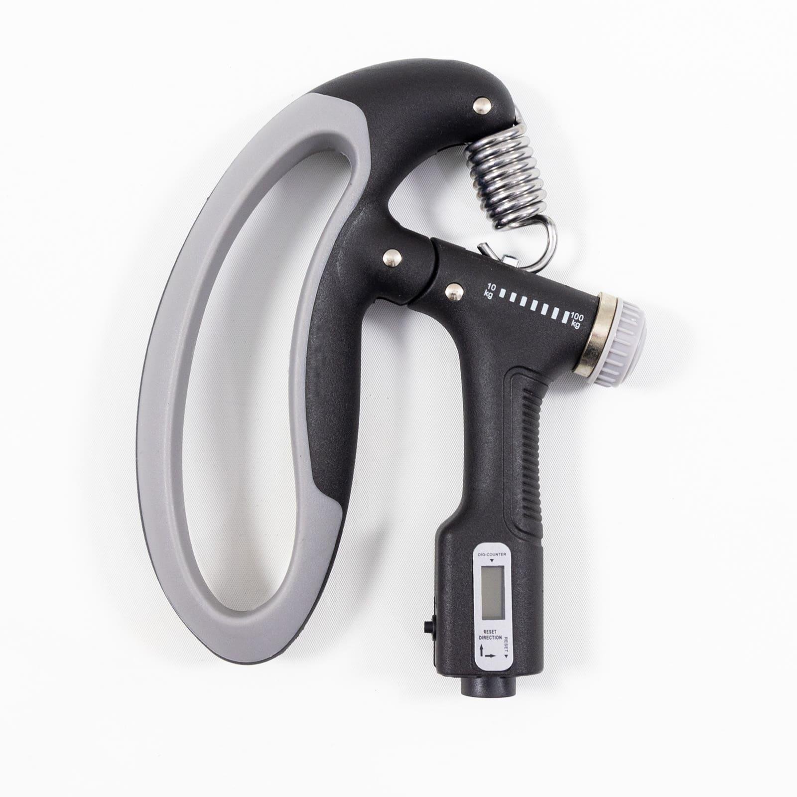 Еспандер кистьовий OSPORT пружинний з лічильником та з регульованим навантаженням 10-100 кг Чорний (MS 4218) - фото 1