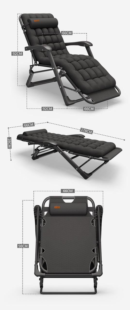 Крісло-шезлонг розкладне садове із подушкою WCG FCB-S06PP з подушкою (2761306589) - фото 6 Крісло-шезлонг розкладне садове із подушкою WCG FCB-S06PP з подушкою (2761306589) - фото 6