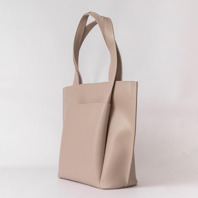 Сумка женская XENIA № 46-21 тоут из глаткой экокожи Бежевый - фото 2 Сумка женская XENIA № 46-21 тоут из глаткой экокожи Бежевый - фото 2