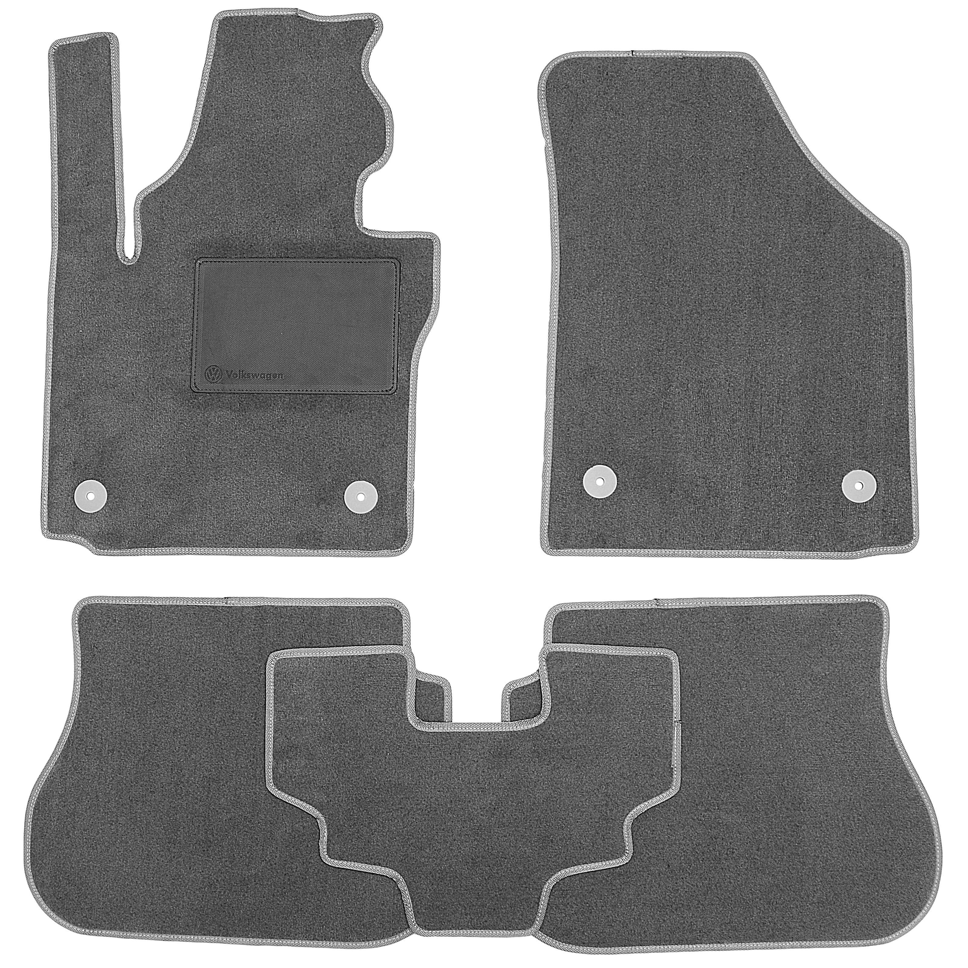 Коврики в салон для Volkswagen Caddy '04-15 4 текстильные Серый (169240)