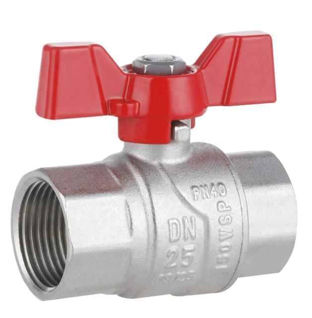 Кран шаровой Thermo Alliance Forte 1" ВВ прямой PN40 бабочка (SF602W25)
