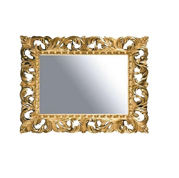 Зеркало MiroMark Пиония с рамой в спальню/прихожую/гостиную 1000х800 см Золотистый (MR-81-GL)